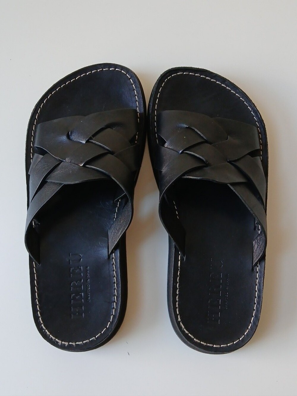 Hereu Espol Interwoven Slide Sandals Black Unisex 38
